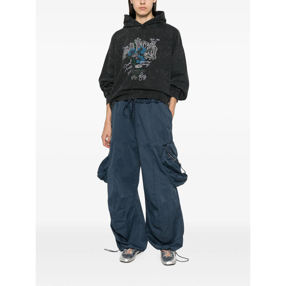 Ganni Grey Tops - Hoodies Women GANNI
