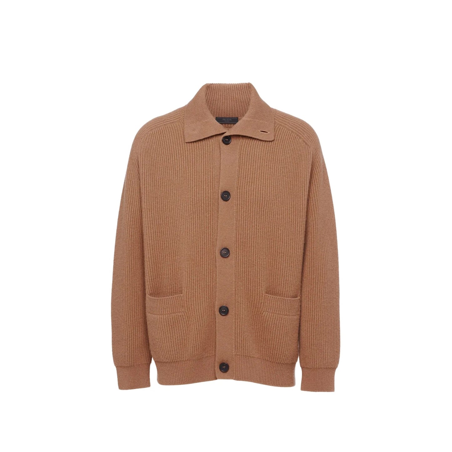 Prada Ribbed Knit Cashmere Cardigan Men PRADA