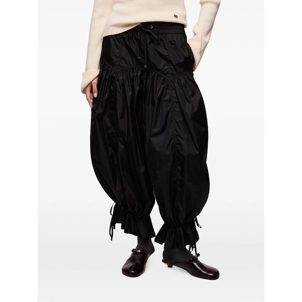 Ganni Black Trousers - Cropped Trousers Women GANNI