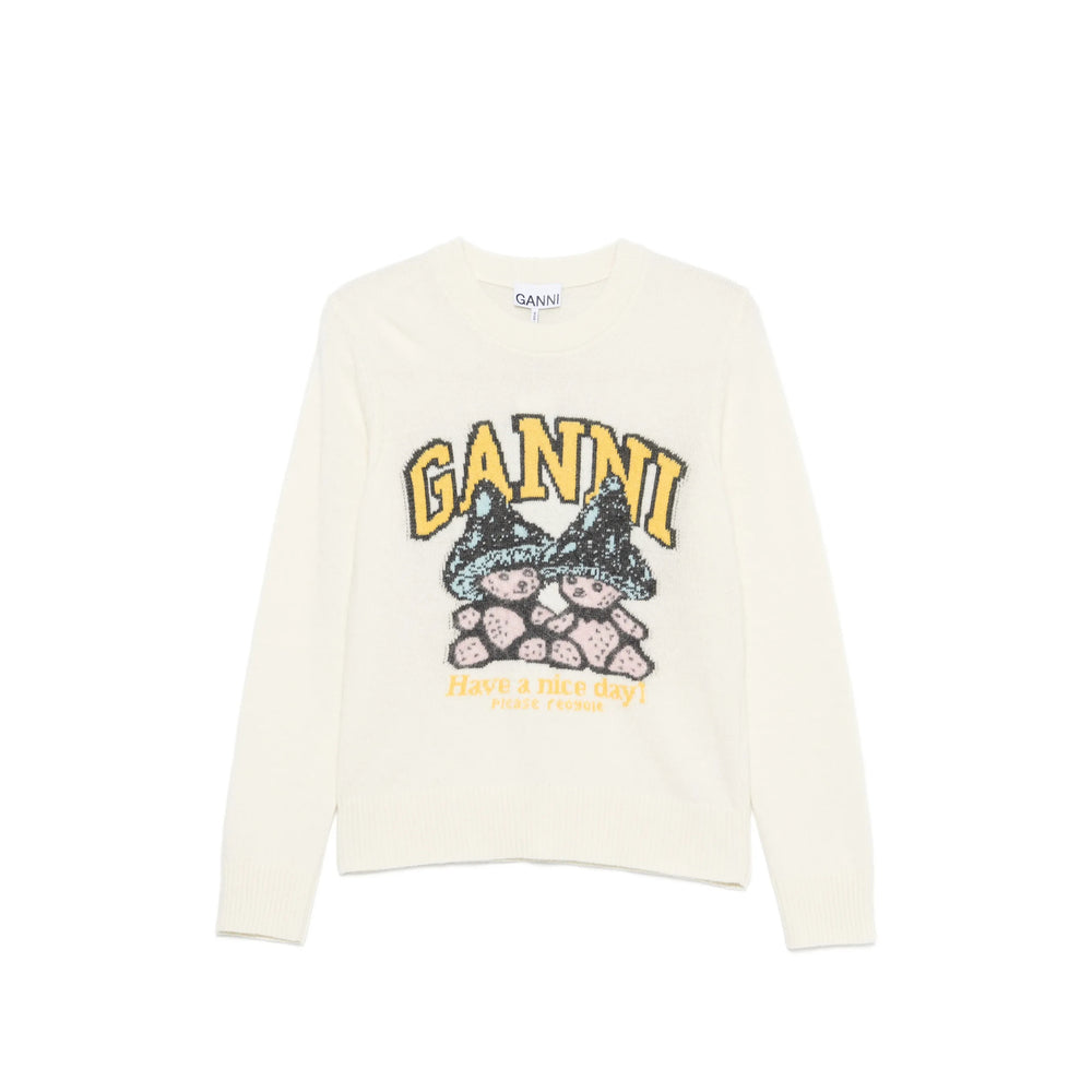 Ganni Neutrals Knitwear - Jumpers Women GANNI