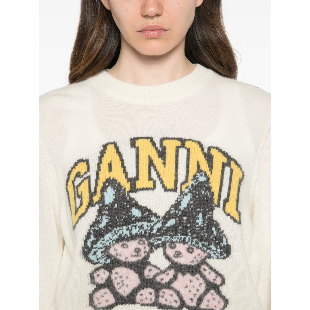 Ganni Neutrals Knitwear - Jumpers Women GANNI