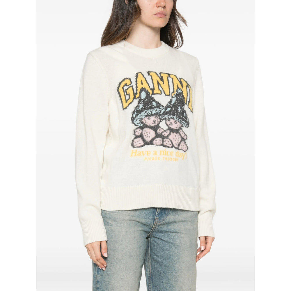 Ganni Neutrals Knitwear - Jumpers Women GANNI