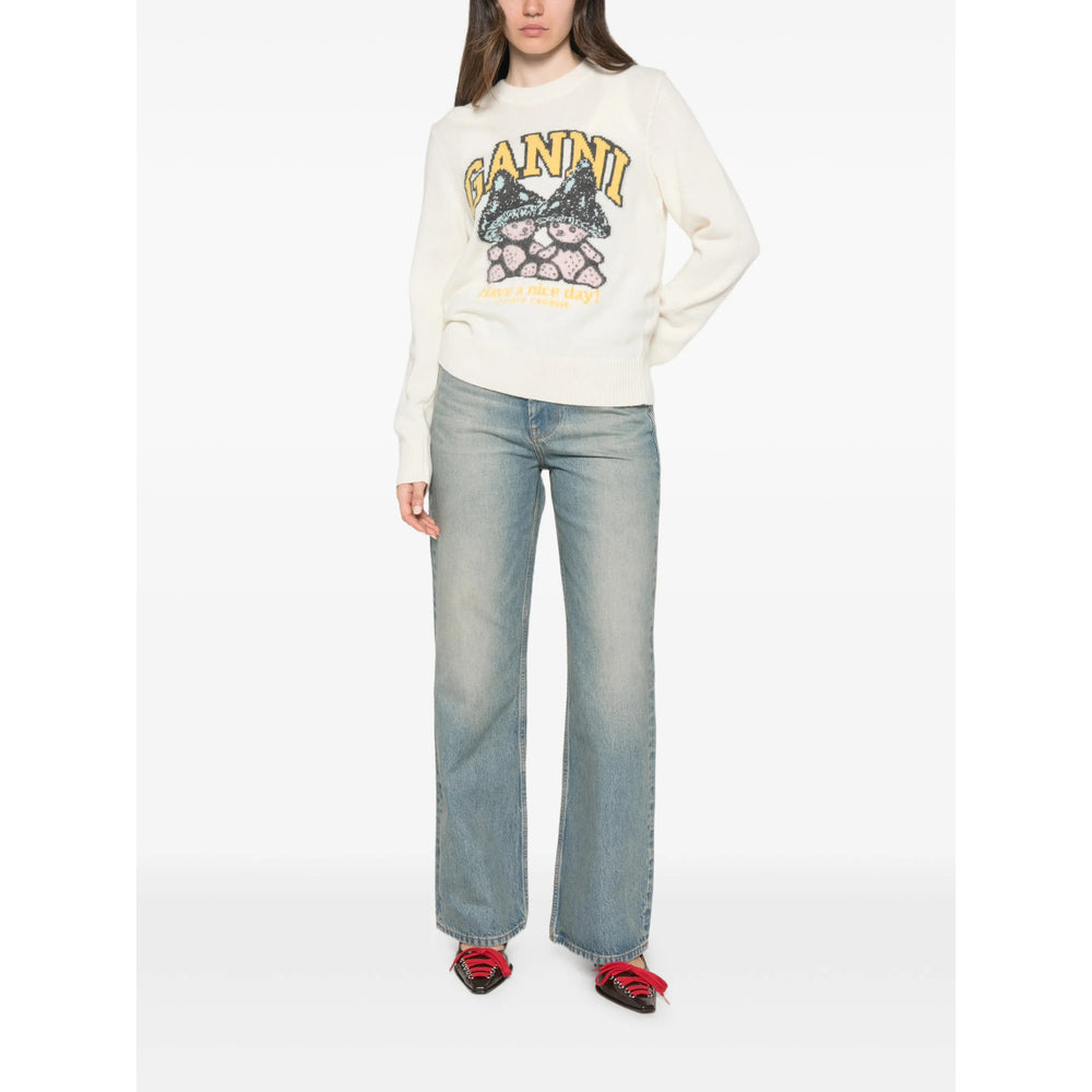 Ganni Neutrals Knitwear - Jumpers Women GANNI