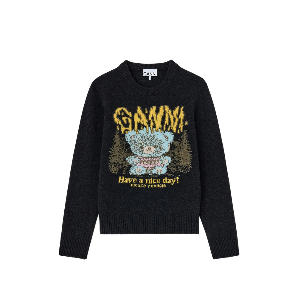 Ganni Black Knitwear - Jumpers Women GANNI