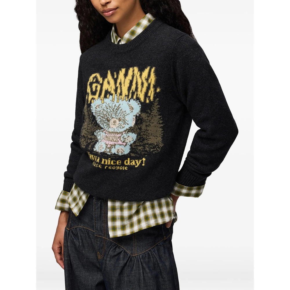 Ganni Black Knitwear - Jumpers Women GANNI