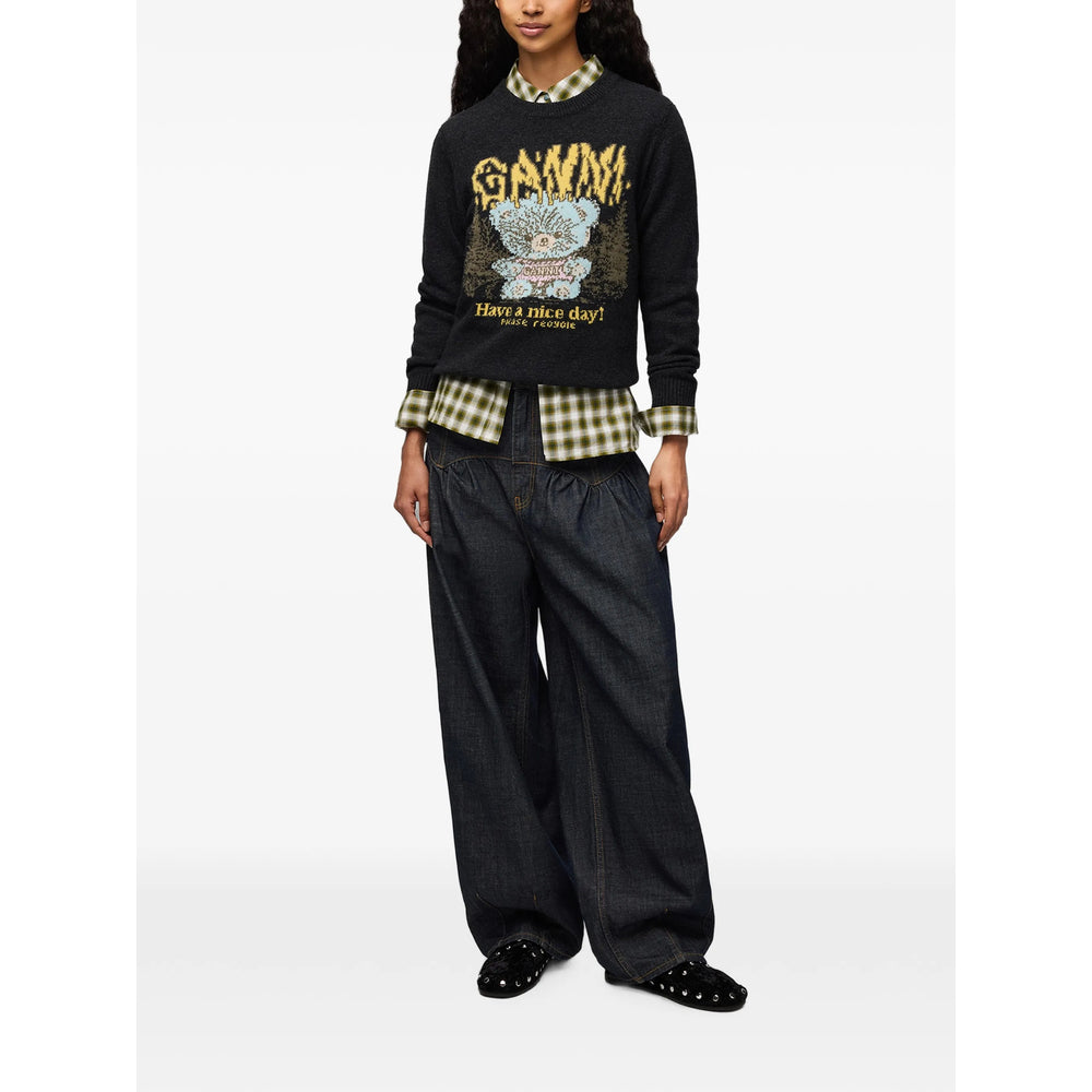 Ganni Black Knitwear - Jumpers Women GANNI