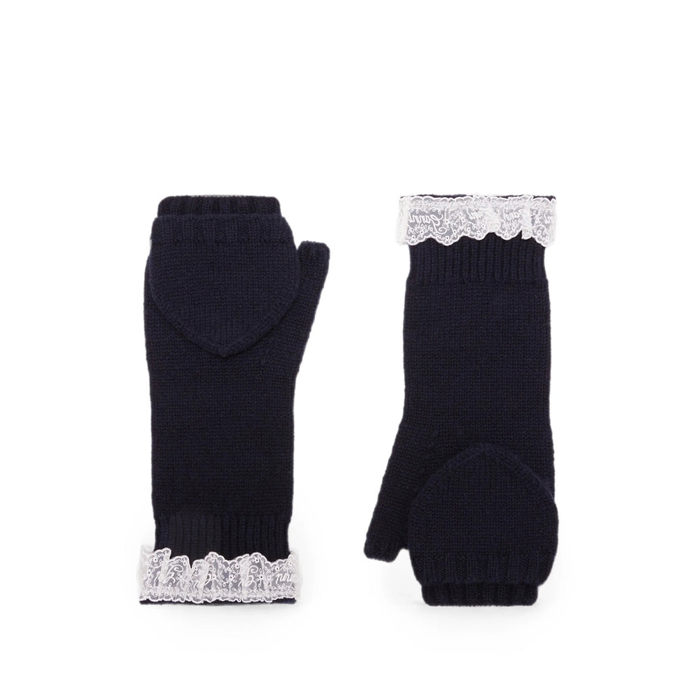 Ganni Blue Gloves Women GANNI