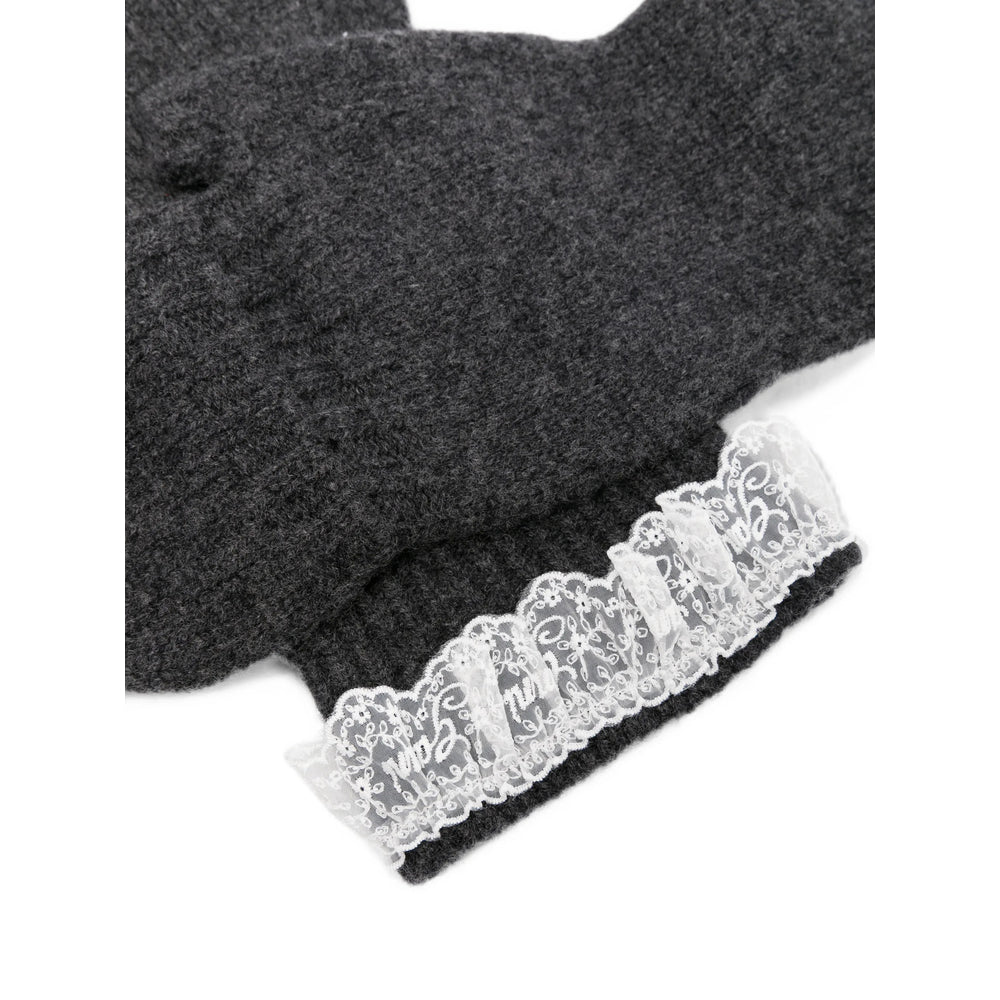 Ganni Grey Gloves Women GANNI