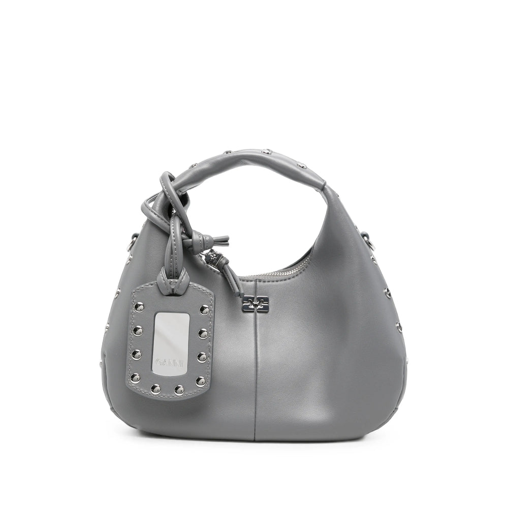 Ganni Grey Tote Bags Women GANNI