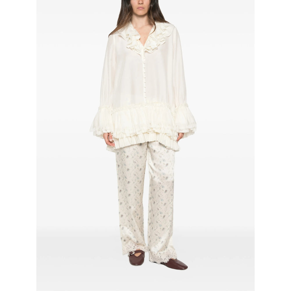 Ganni White Tops - Blouses Women GANNI