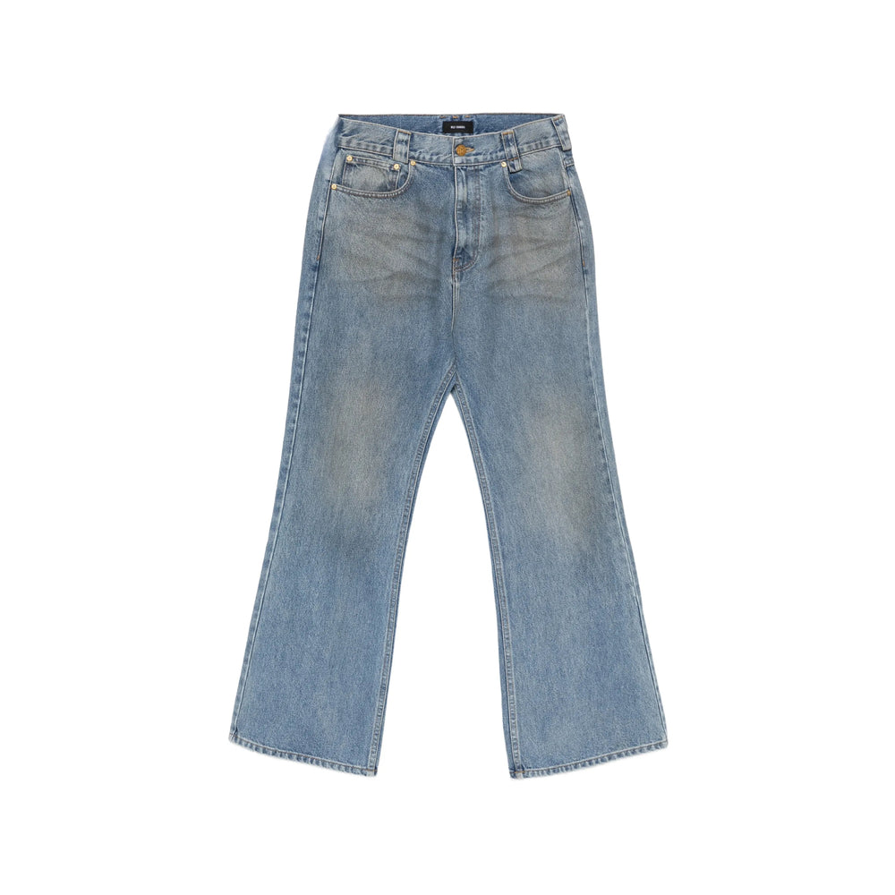 Willy Chavarria Blue Denim - Wide-Leg Jeans Men Willy Chavarria