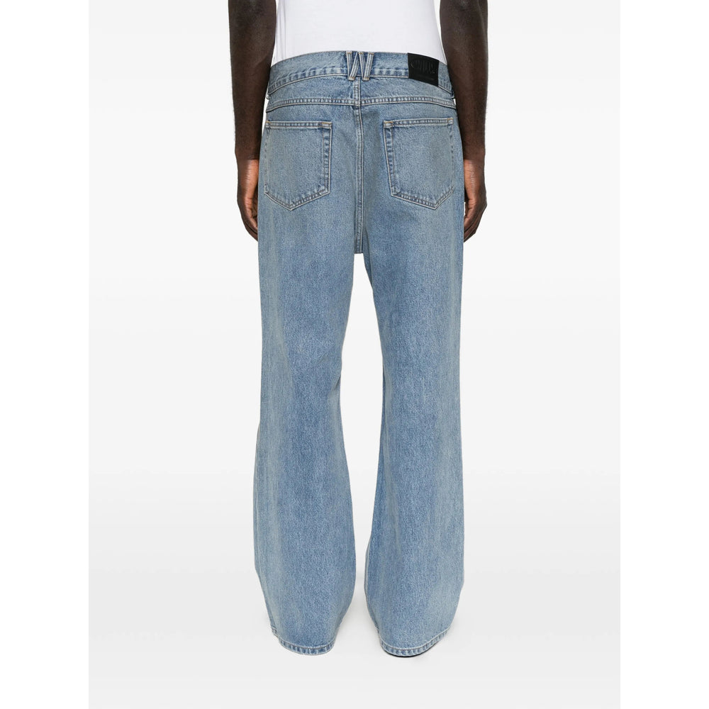 Willy Chavarria Blue Denim - Wide-Leg Jeans Men Willy Chavarria