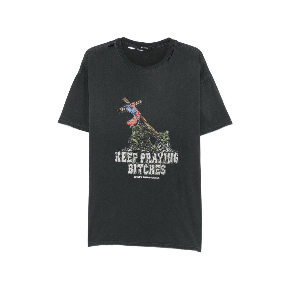 Willy Chavarria Grey T-Shirts & Vests - T-Shirts Men Willy Chavarria