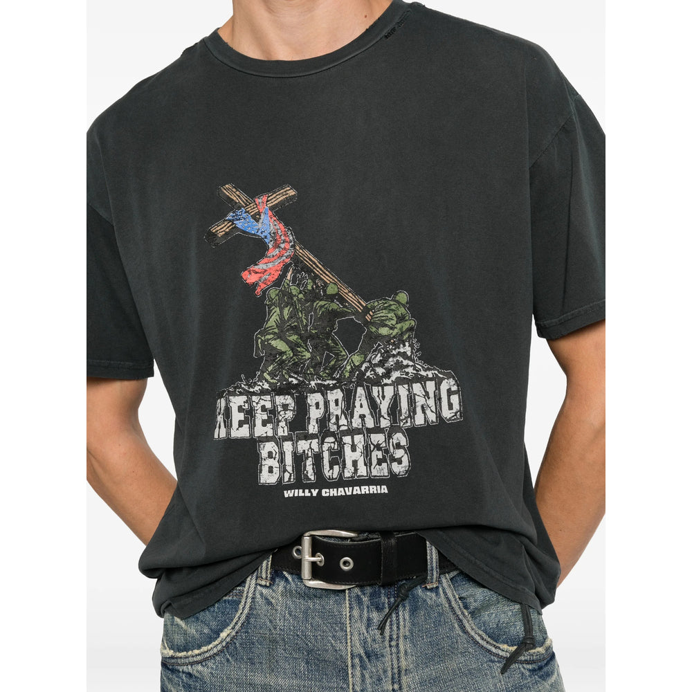 Willy Chavarria Grey T-Shirts & Vests - T-Shirts Men Willy Chavarria