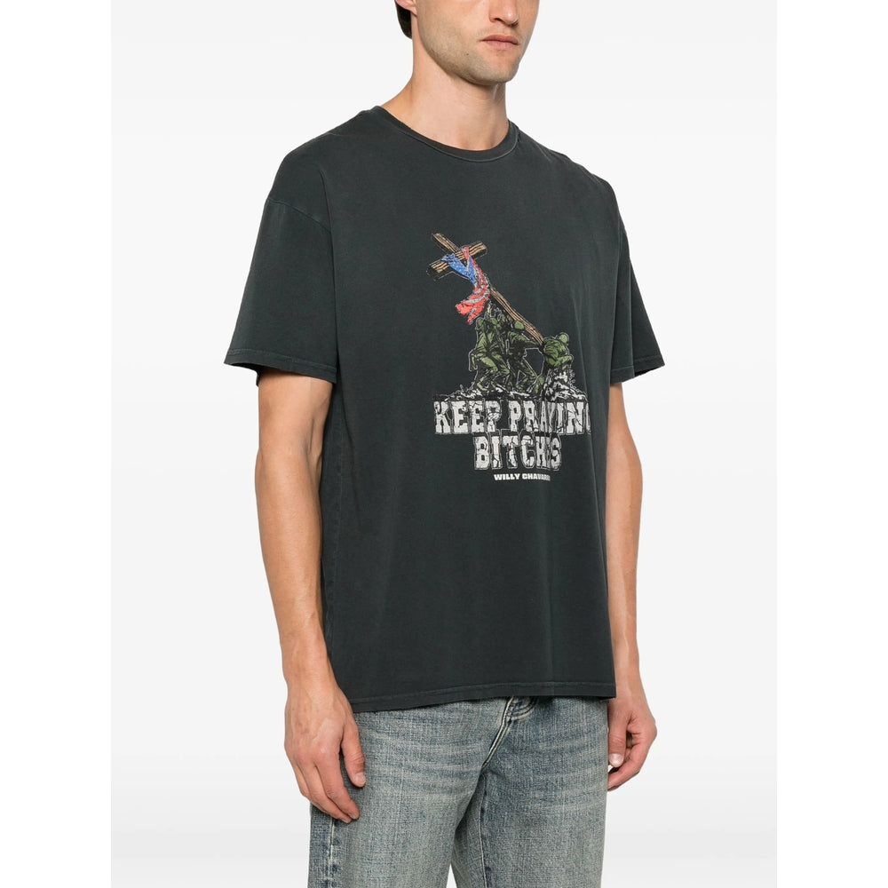 Willy Chavarria Grey T-Shirts & Vests - T-Shirts Men Willy Chavarria