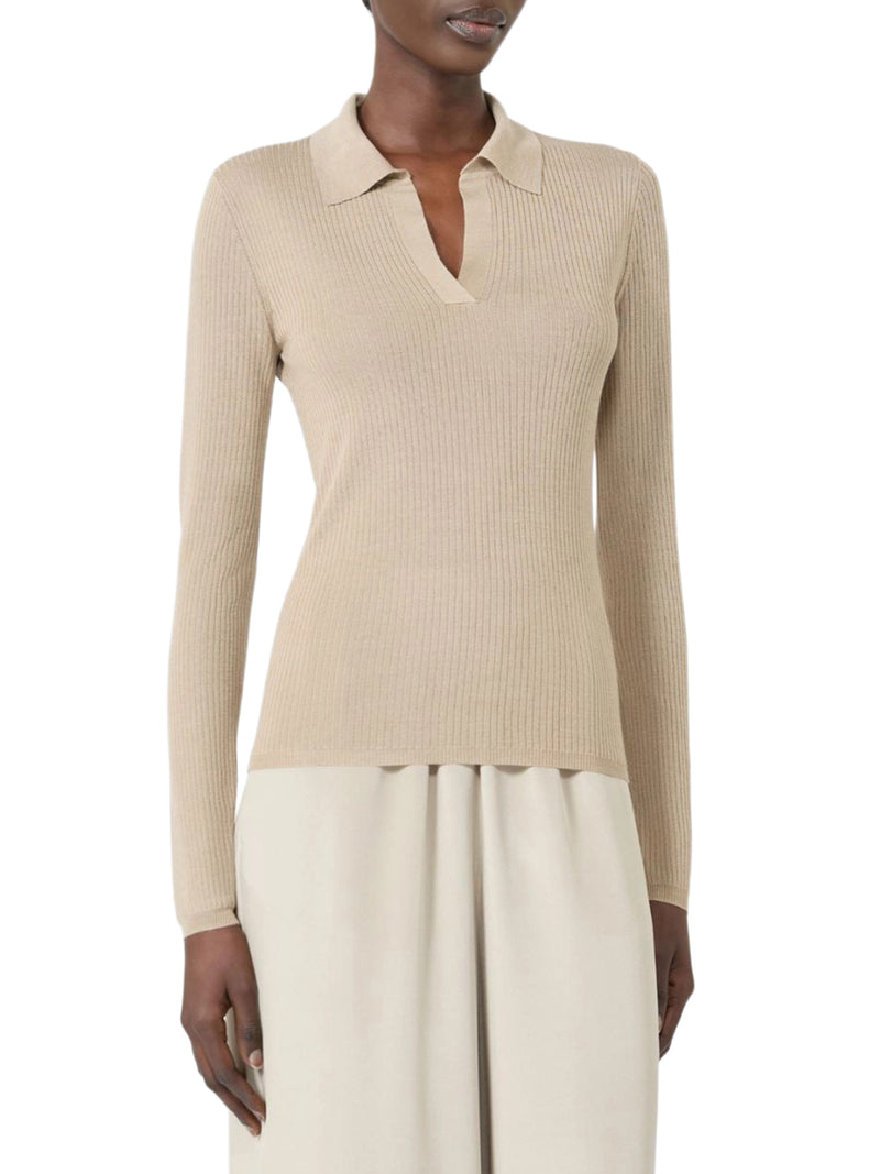 Max Mara Women Cashmere And Silk Polo Sweater MAX MARA