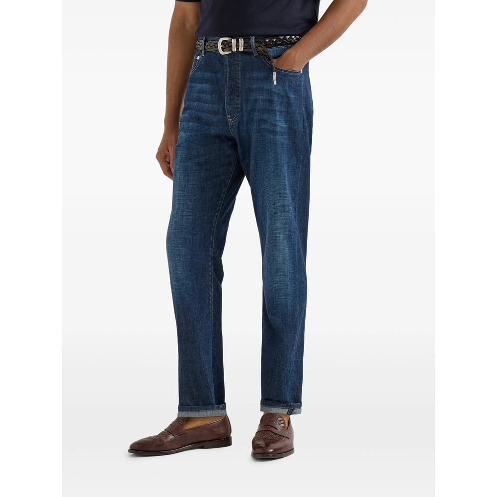 Brunello Cucinelli Blue Denim - Regular & Straight-Leg Jeans Men BRUNELLO CUCINELLI