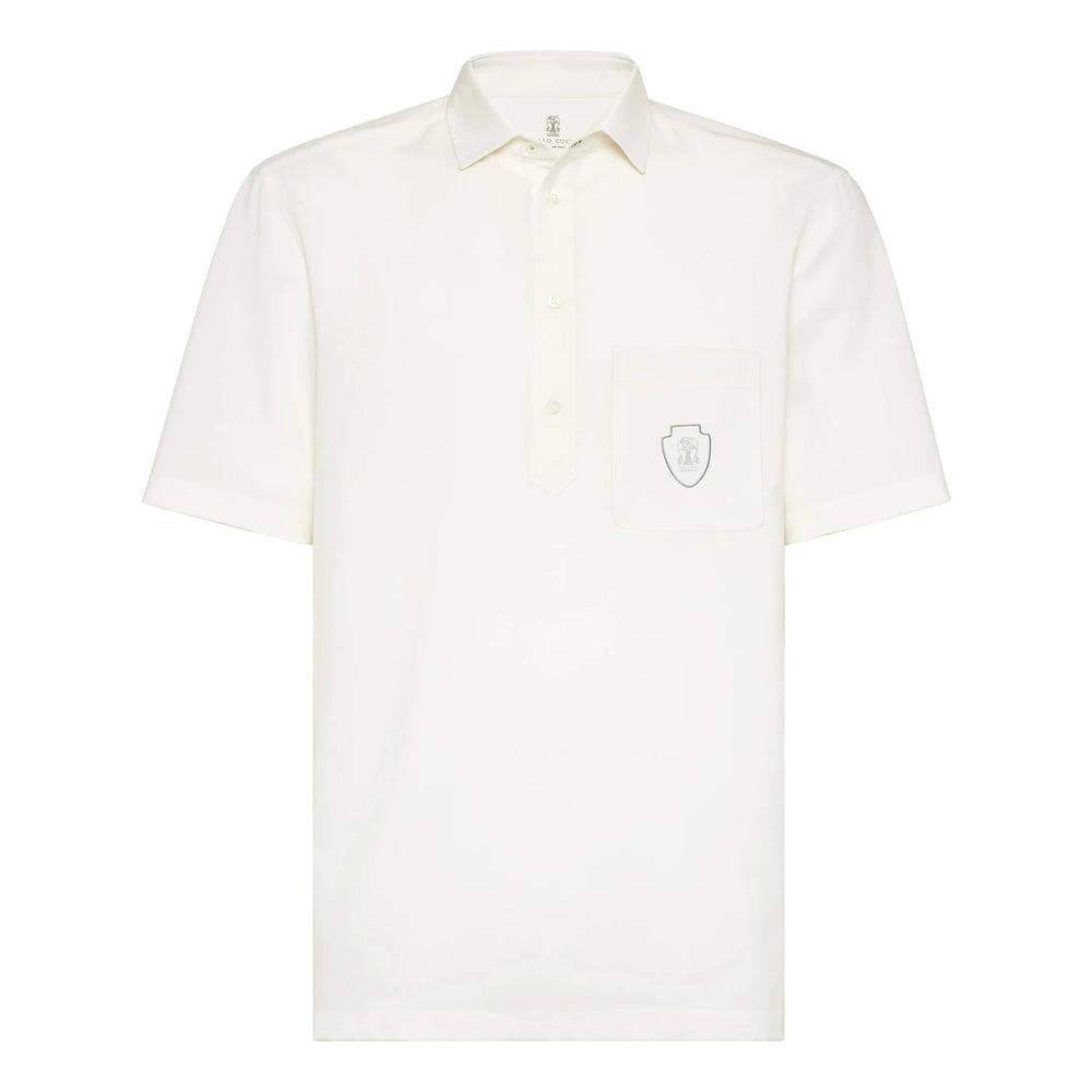 Brunello Cucinelli White Polo Shirts Men BRUNELLO CUCINELLI