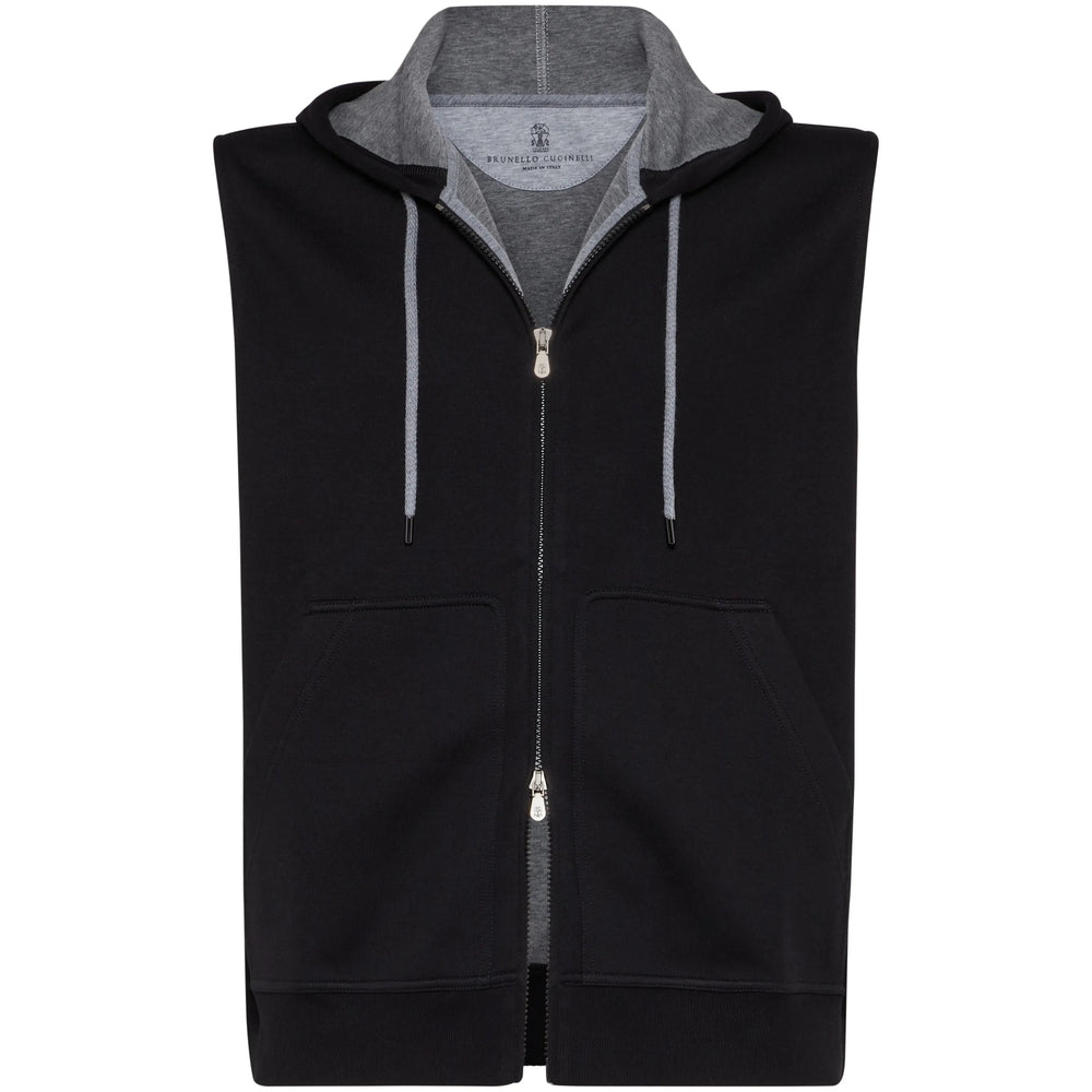 Brunello Cucinelli Black Sweaters & Knitwear - Hoodies Men BRUNELLO CUCINELLI