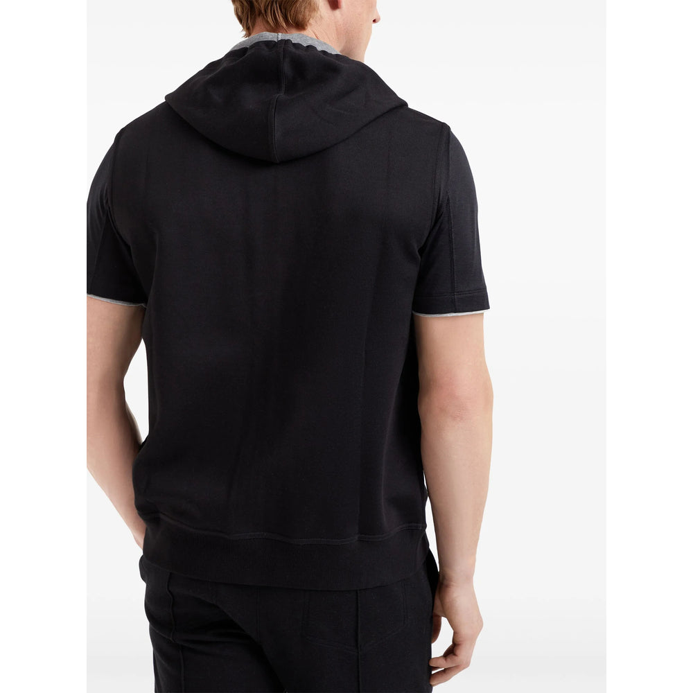 Brunello Cucinelli Black Sweaters & Knitwear - Hoodies Men BRUNELLO CUCINELLI
