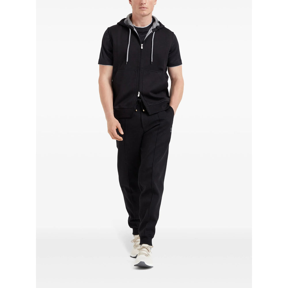 Brunello Cucinelli Black Sweaters & Knitwear - Hoodies Men BRUNELLO CUCINELLI