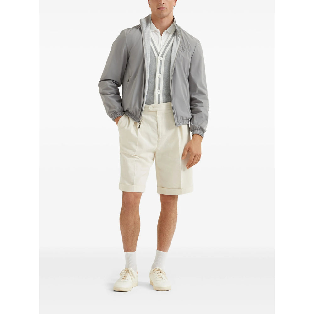 Brunello Cucinelli White Polo Shirts Men BRUNELLO CUCINELLI