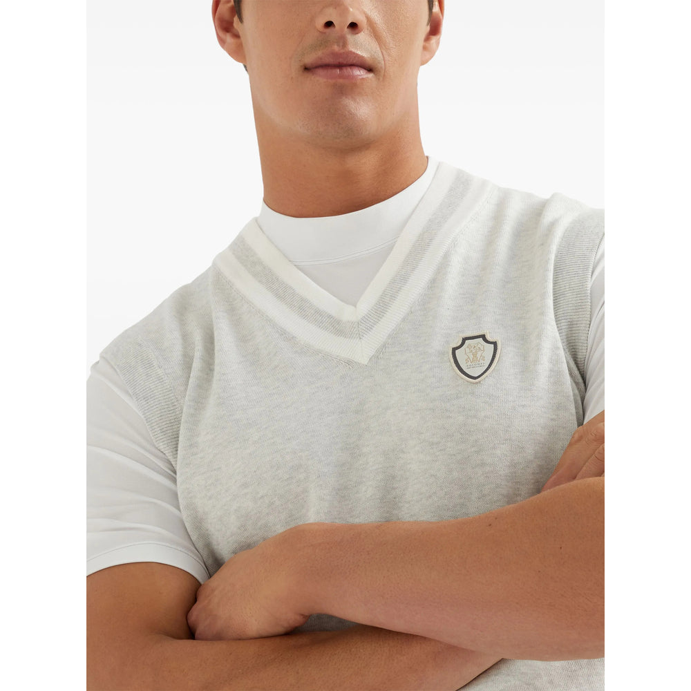 Brunello Cucinelli Grey T-Shirts & Vests - Vests & Tanks Men BRUNELLO CUCINELLI