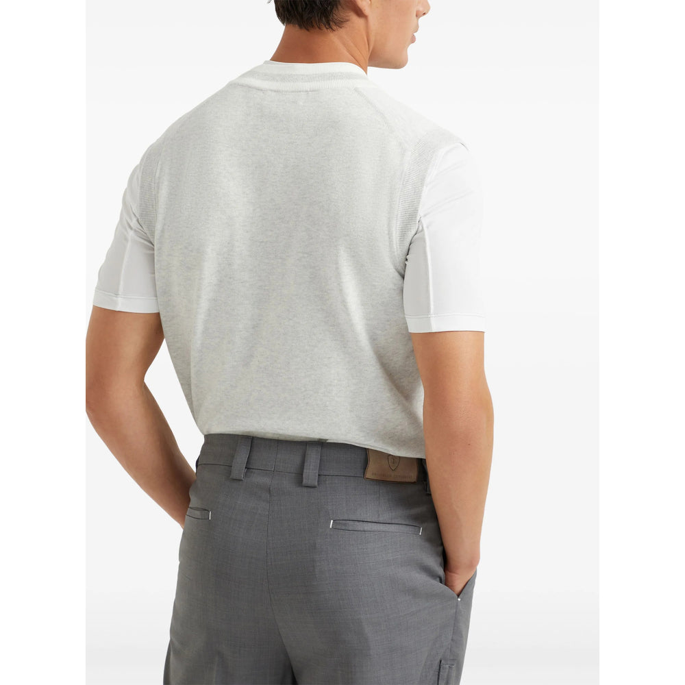 Brunello Cucinelli Grey T-Shirts & Vests - Vests & Tanks Men BRUNELLO CUCINELLI