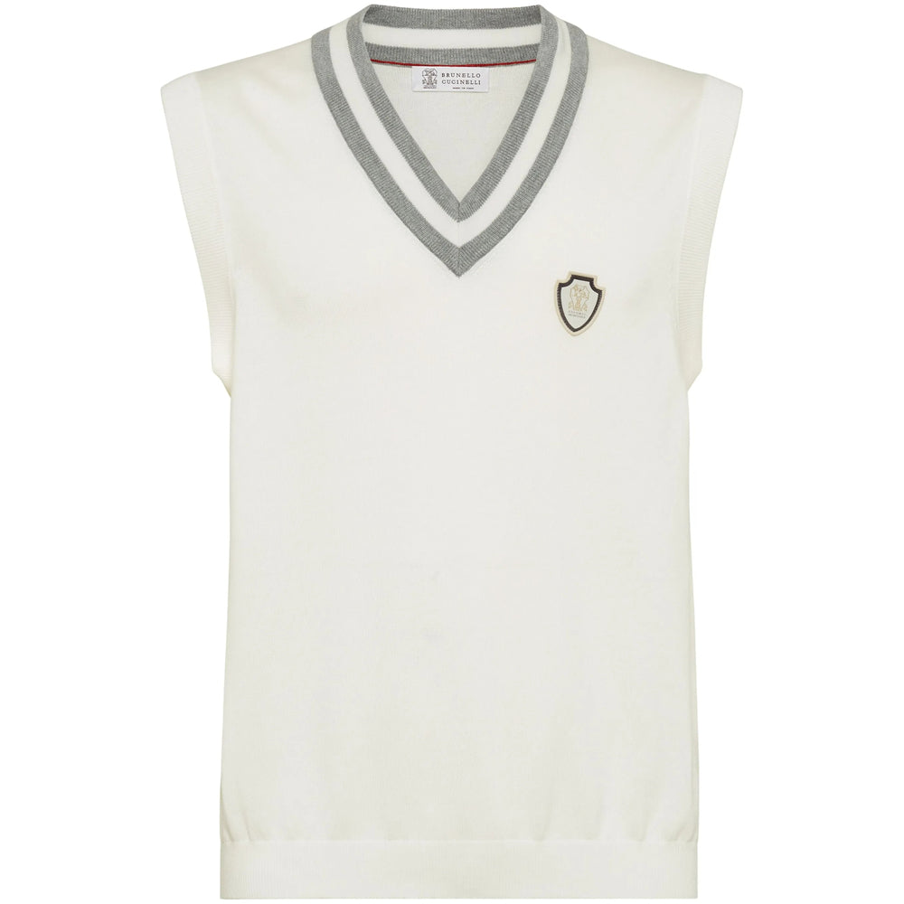 Brunello Cucinelli White T-Shirts & Vests - Vests & Tanks Men BRUNELLO CUCINELLI