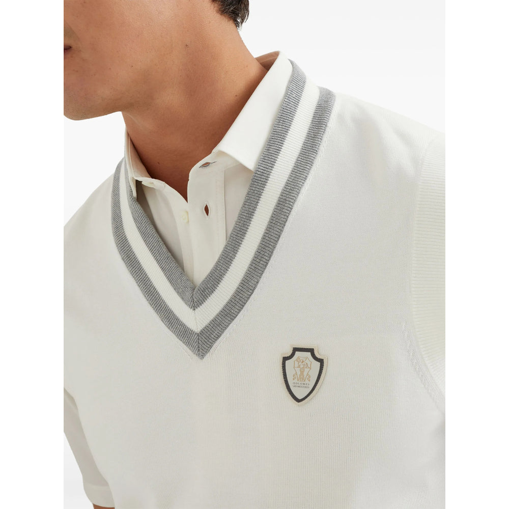 Brunello Cucinelli White T-Shirts & Vests - Vests & Tanks Men BRUNELLO CUCINELLI