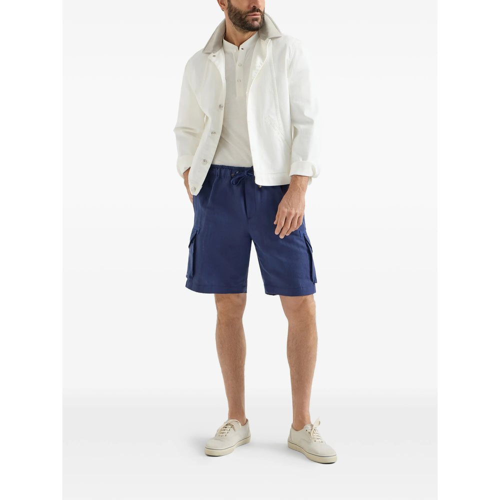 Brunello Cucinelli Blue Shorts - Cargo Shorts Men BRUNELLO CUCINELLI