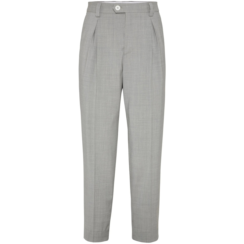 Brunello Cucinelli Grey Trousers - Tapered Trousers Men BRUNELLO CUCINELLI