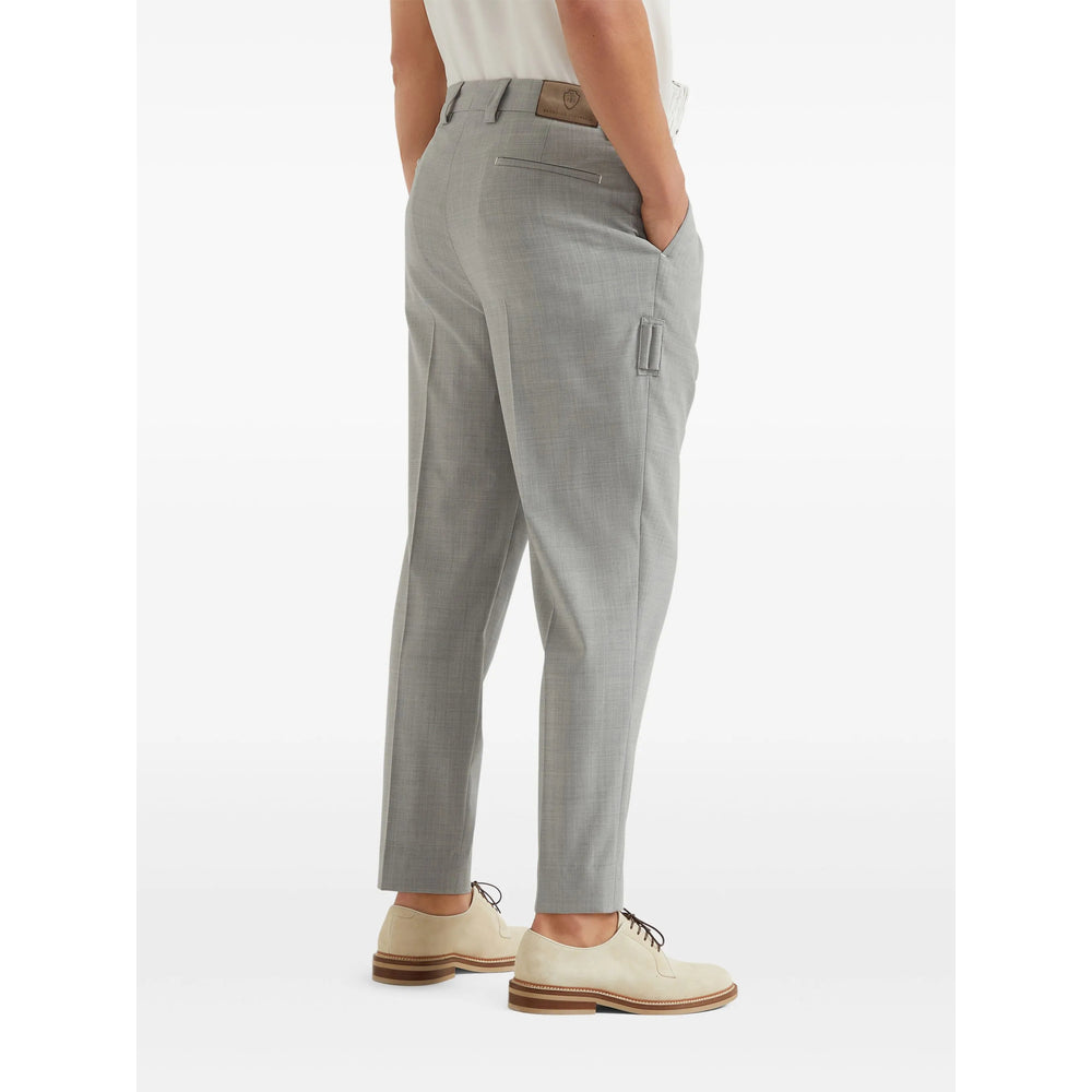 Brunello Cucinelli Grey Trousers - Tapered Trousers Men BRUNELLO CUCINELLI
