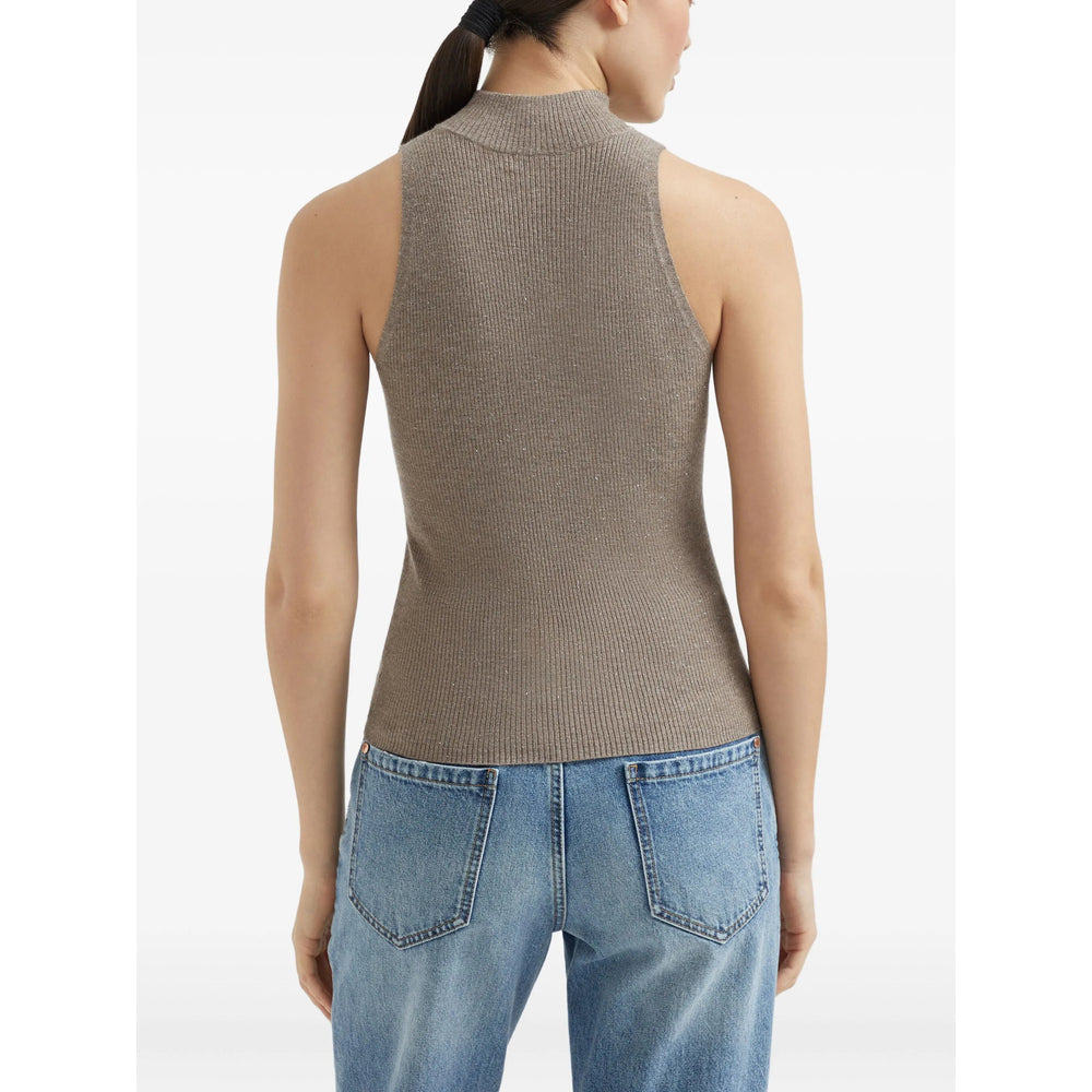 Brunello Cucinelli Brown Knitwear - Knitted Tops Women BRUNELLO CUCINELLI
