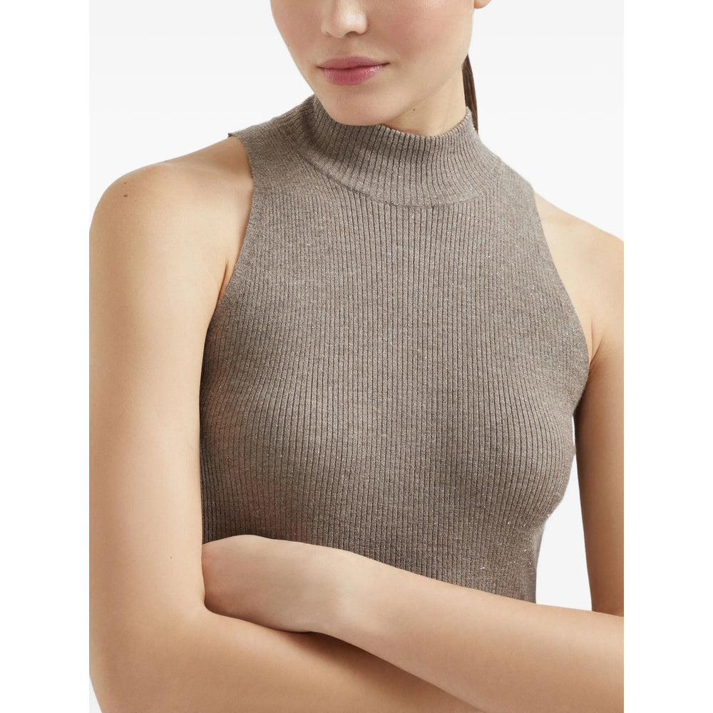 Brunello Cucinelli Brown Knitwear - Knitted Tops Women BRUNELLO CUCINELLI