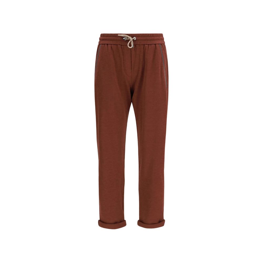 Brunello Cucinelli Brown Trousers - Track Pants Women BRUNELLO CUCINELLI