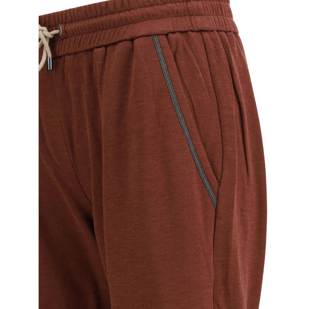 Brunello Cucinelli Brown Trousers - Track Pants Women BRUNELLO CUCINELLI