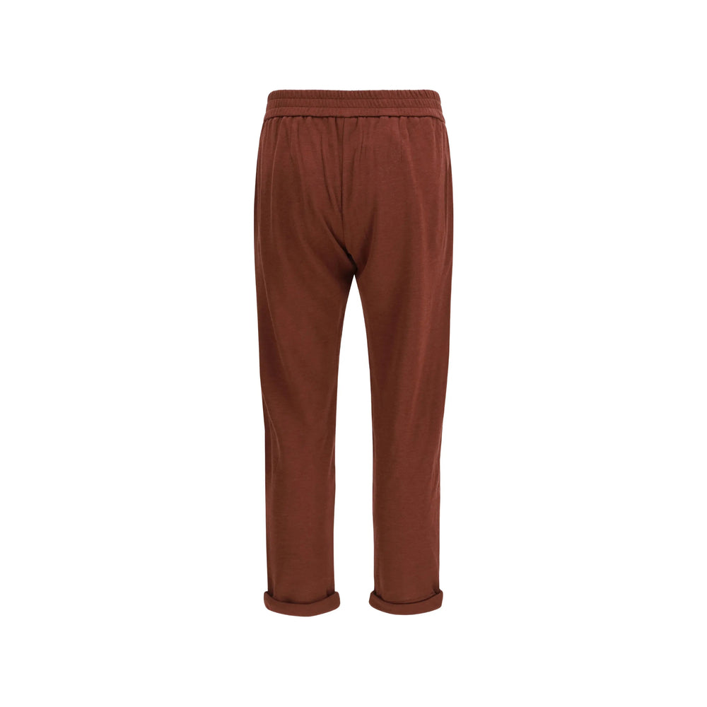 Brunello Cucinelli Brown Trousers - Track Pants Women BRUNELLO CUCINELLI