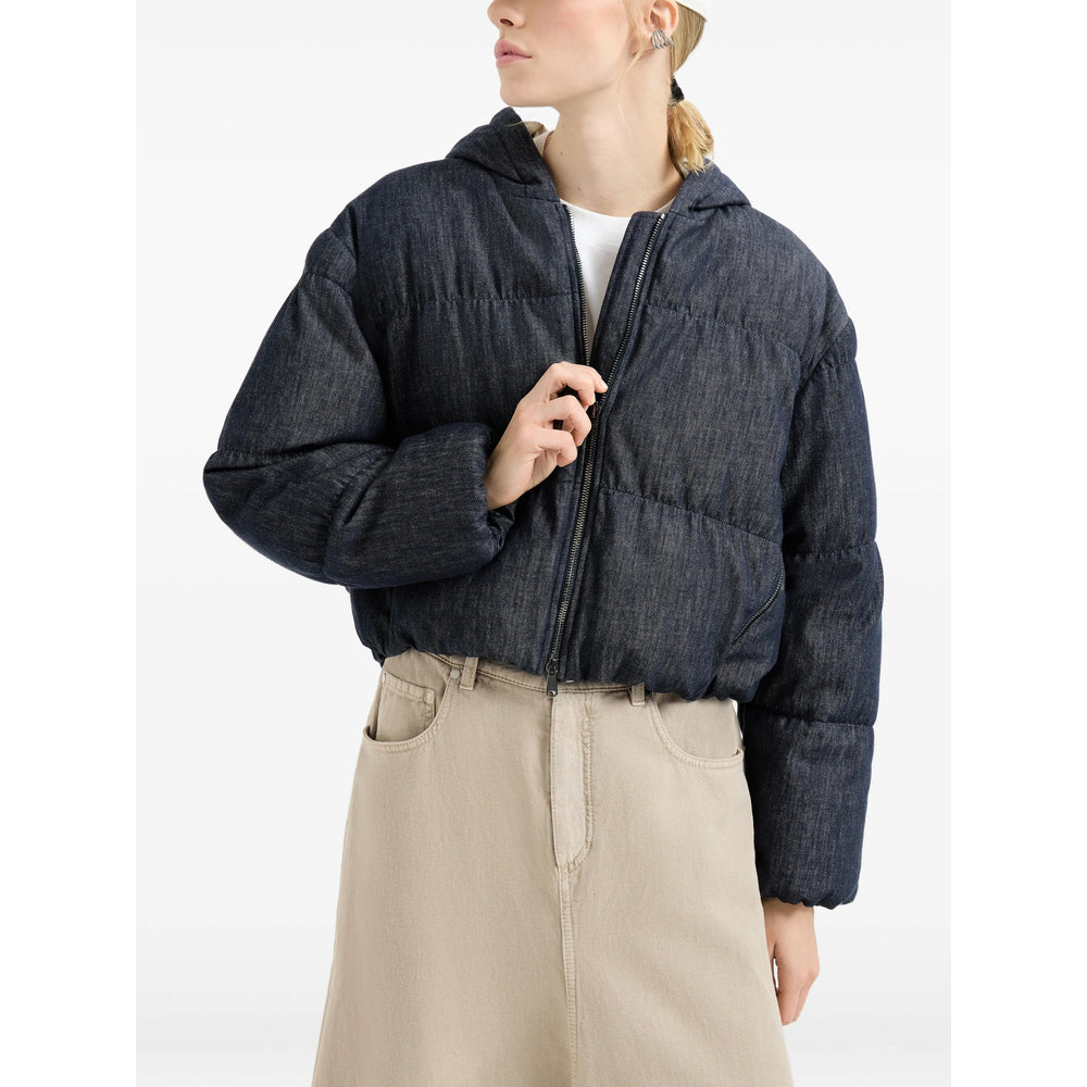 Brunello Cucinelli Blue Jackets - Puffer Jackets Women BRUNELLO CUCINELLI