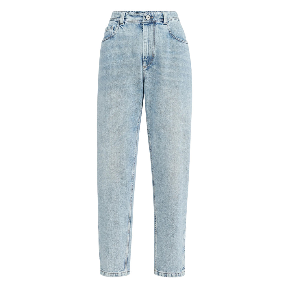 Brunello Cucinelli Blue Denim - Tapered Jeans Women BRUNELLO CUCINELLI