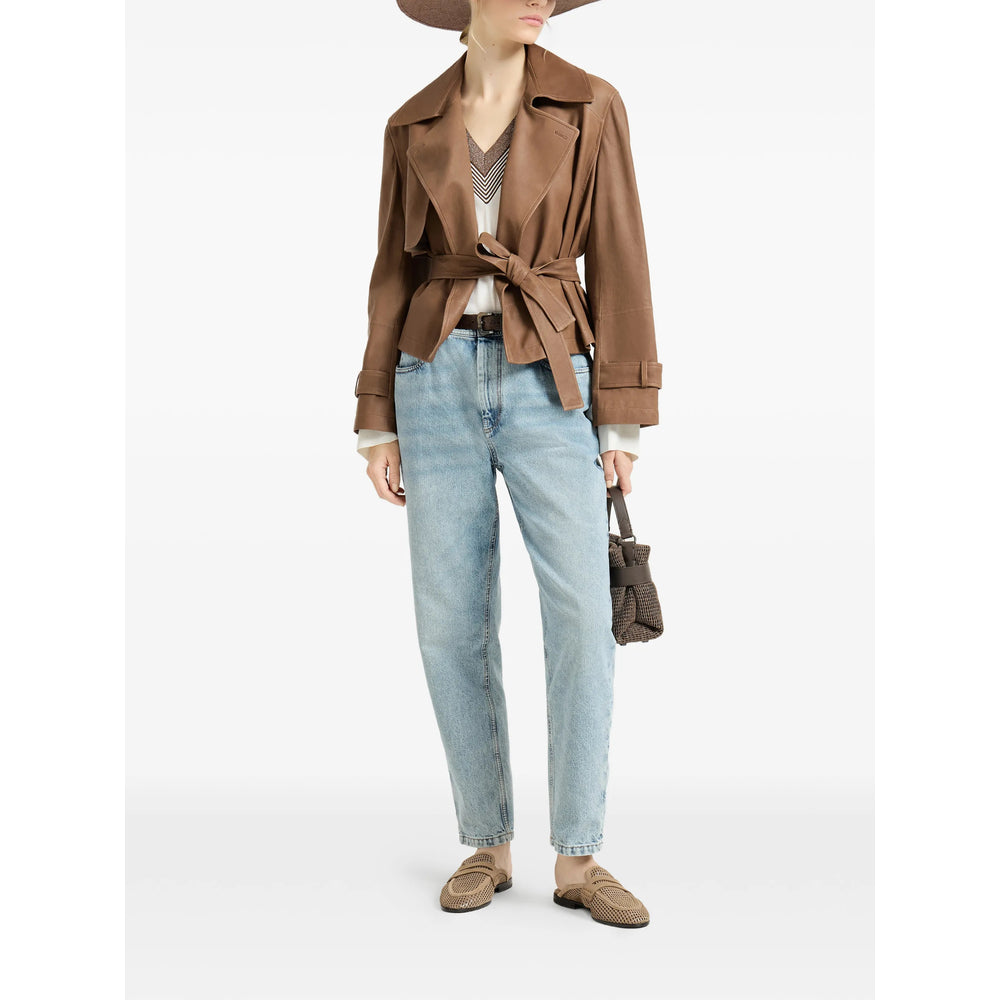 Brunello Cucinelli Blue Denim - Tapered Jeans Women BRUNELLO CUCINELLI