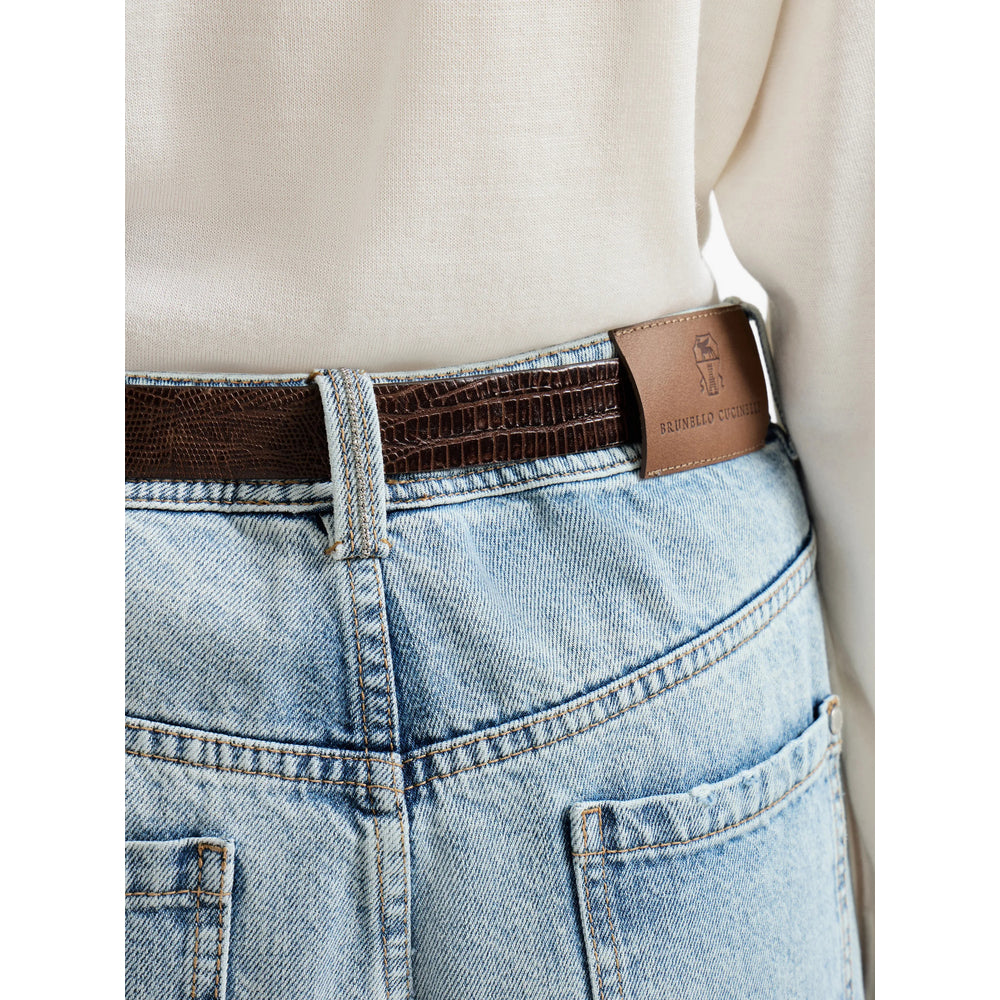 Brunello Cucinelli Blue Denim - Tapered Jeans Women BRUNELLO CUCINELLI