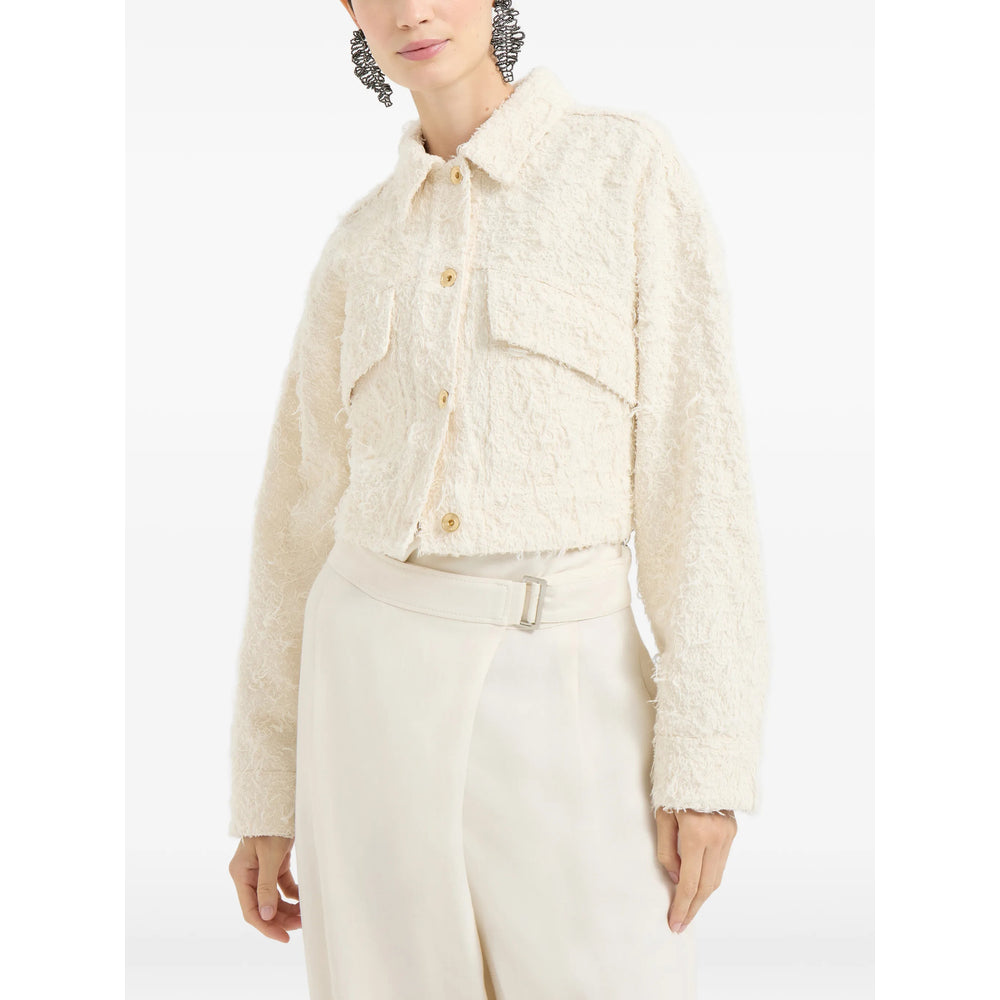Brunello Cucinelli Neutrals Jackets - Denim Jackets Women BRUNELLO CUCINELLI