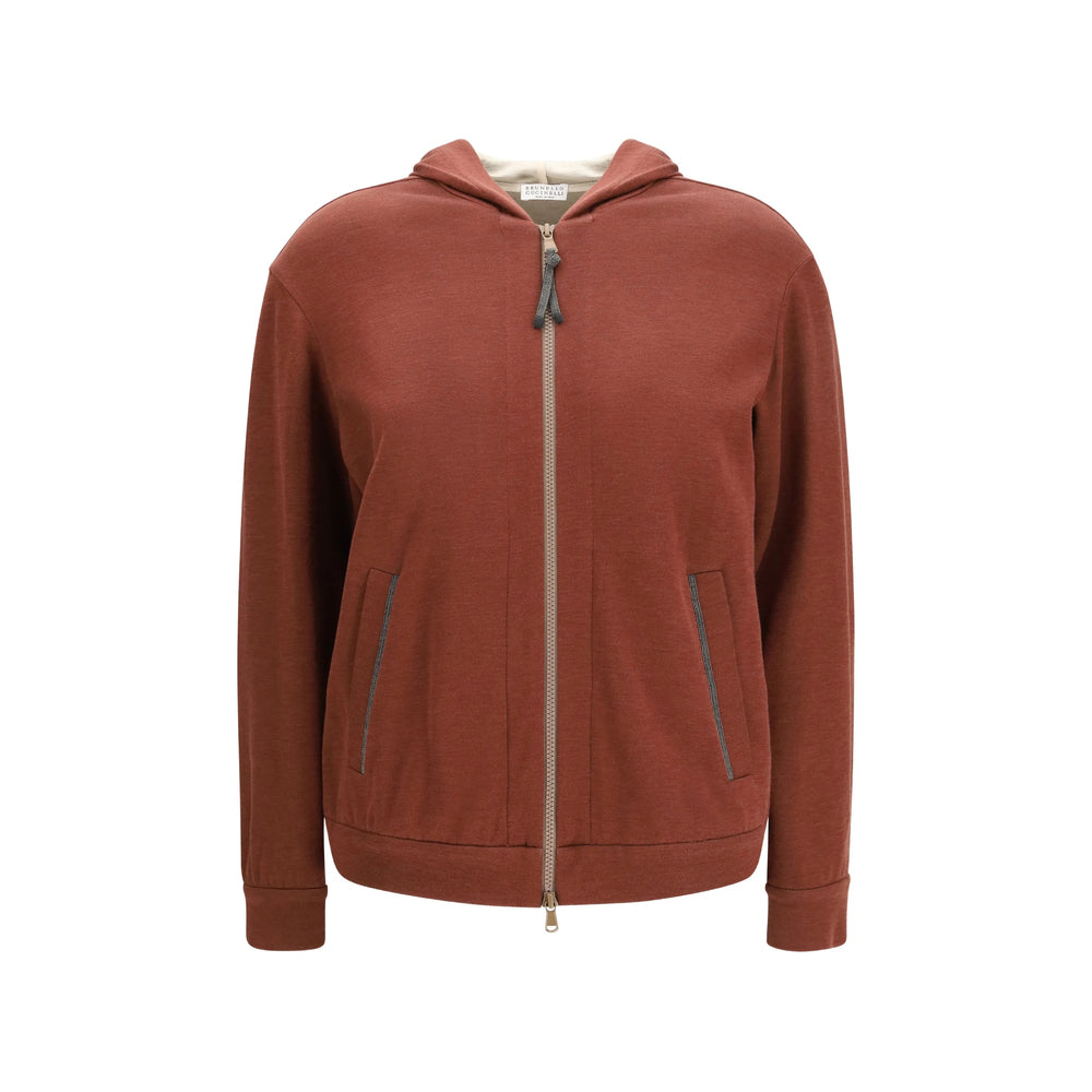 Brunello Cucinelli Brown Tops - Hoodies Women BRUNELLO CUCINELLI