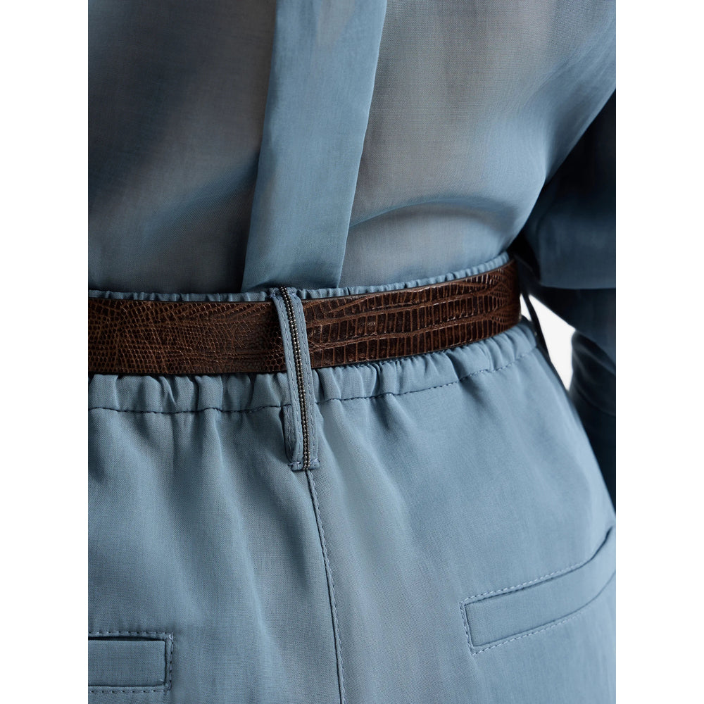 Brunello Cucinelli Blue Trousers - Palazzo Pants Women BRUNELLO CUCINELLI