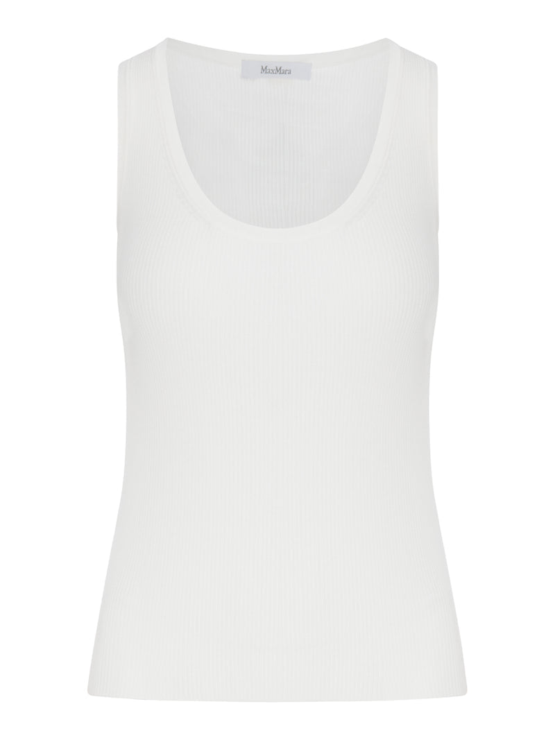 Max Mara Women Fitted Ribbed Top In Viscose Crepe MAX MARA