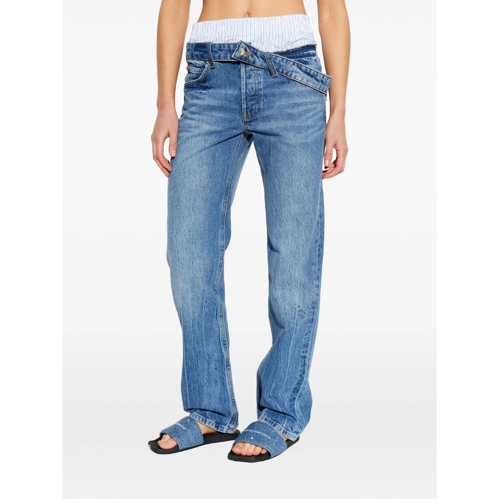 Alexander Wang Blue Denim - Straight-Leg Jeans Women ALEXANDER WANG