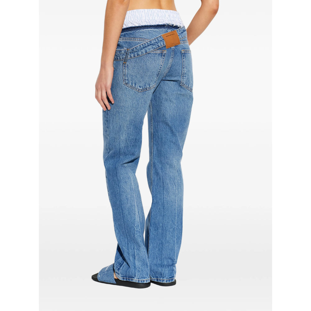 Alexander Wang Blue Denim - Straight-Leg Jeans Women ALEXANDER WANG