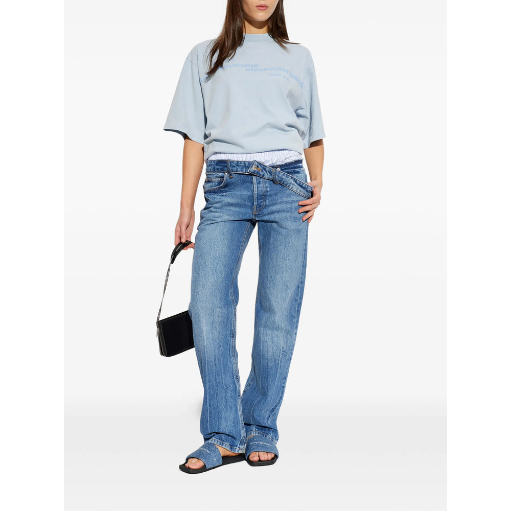 Alexander Wang Blue Denim - Straight-Leg Jeans Women ALEXANDER WANG
