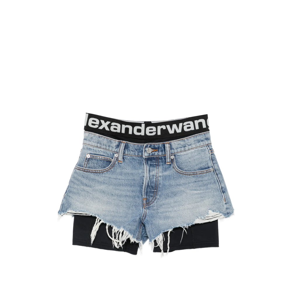 Alexander Wang Blue Shorts - Mini Shorts Women ALEXANDER WANG